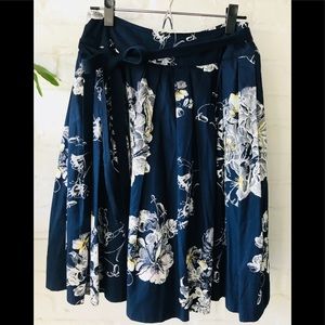Anthropologie Odille Floral Skirt
